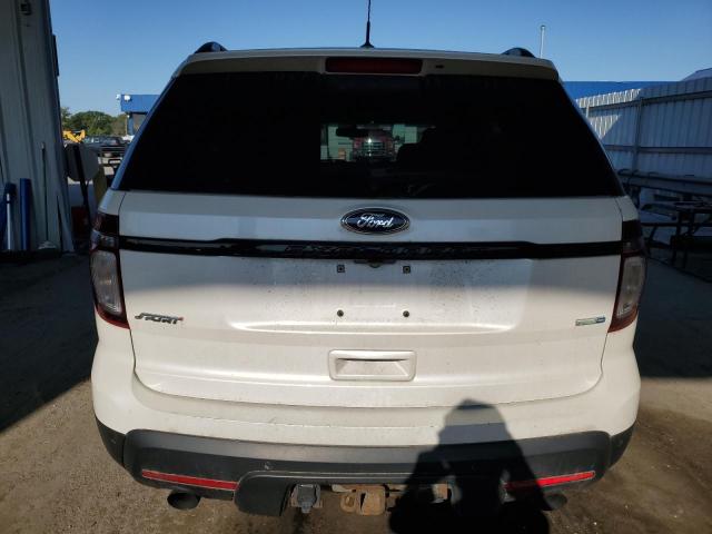 1FM5K8GT9FGC18433 - 2015 FORD EXPLORER SPORT WHITE photo 6