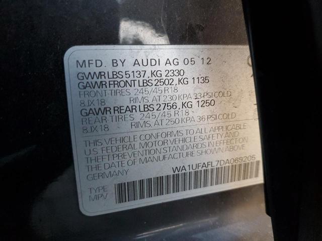 WA1UFAFL7DA069205 - 2013 AUDI A4 ALLROAD PREMIUM PLUS BLACK photo 13