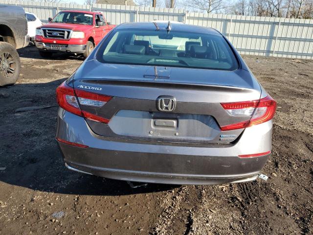 1HGCV3F90LA005348 - 2020 HONDA ACCORD TOURING HYBRID GRAY photo 6