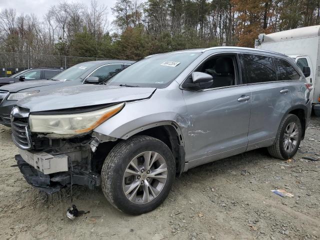 5TDJKRFH6ES013128 - 2014 TOYOTA HIGHLANDER XLE SILVER photo 1