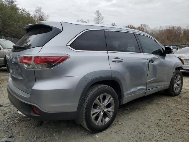 5TDJKRFH6ES013128 - 2014 TOYOTA HIGHLANDER XLE SILVER photo 3