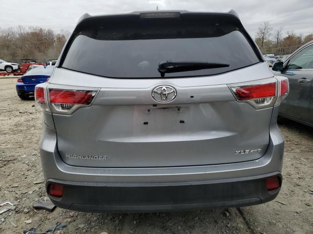 5TDJKRFH6ES013128 - 2014 TOYOTA HIGHLANDER XLE SILVER photo 6