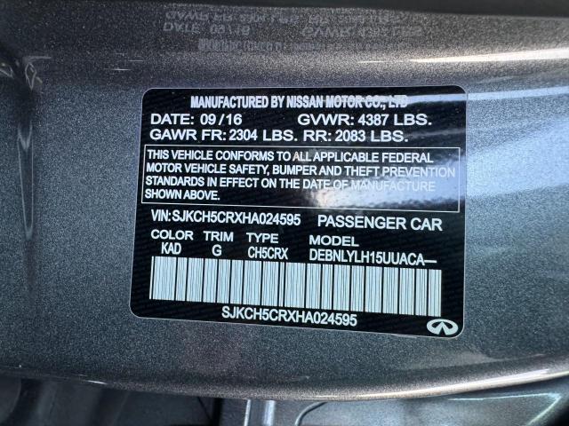 SJKCH5CRXHA024595 - 2017 INFINITI QX30 BASE 灰色 照片 10