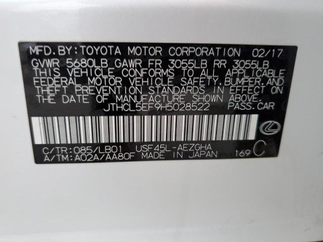 JTHCL5EF9H5028522 - 2017 LEXUS LS 460 WHITE photo 12