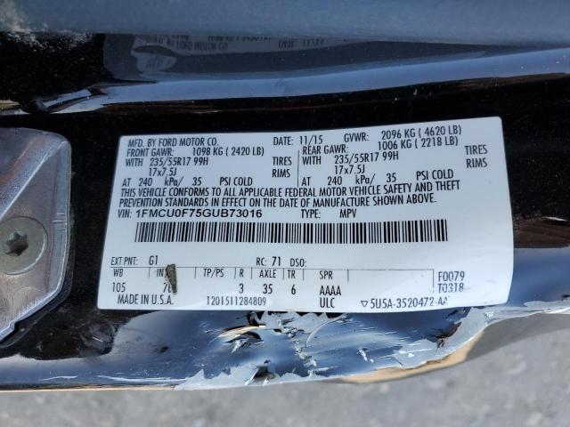 1FMCU0F75GUB73016 - 2016 FORD ESCAPE S BLACK photo 14