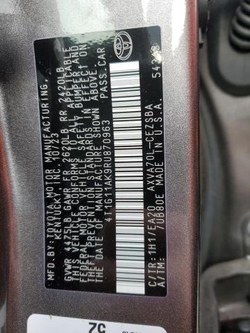 4T1G11AK9RU870963 - 2024 TOYOTA CAMRY SE NIGHT SHADE GRAY photo 12