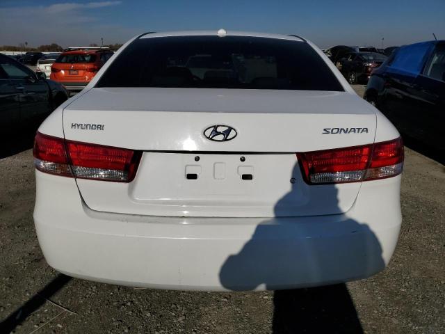 5NPET46C28H376784 - 2008 HYUNDAI SONATA GLS WHITE photo 6