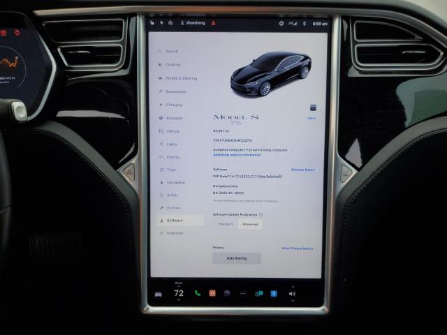 5YJSA1E16HF232712 - 2017 TESLA MODEL S შავი ფოტო 9