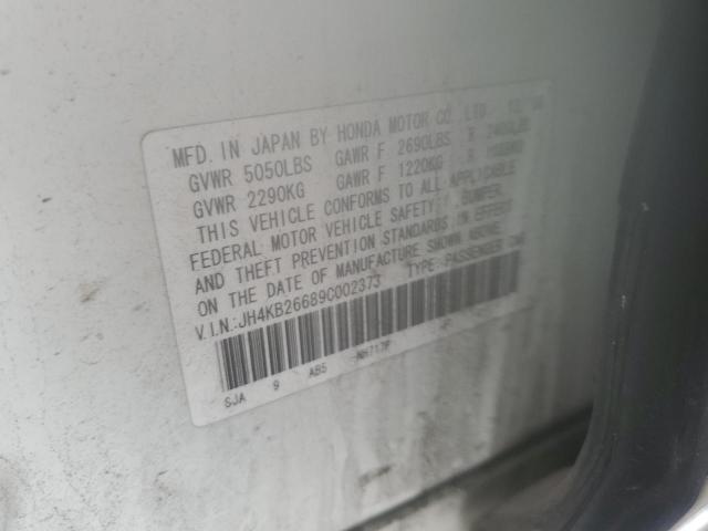 JH4KB26689C002373 - 2009 ACURA RL თეთრი ფოტო 12
