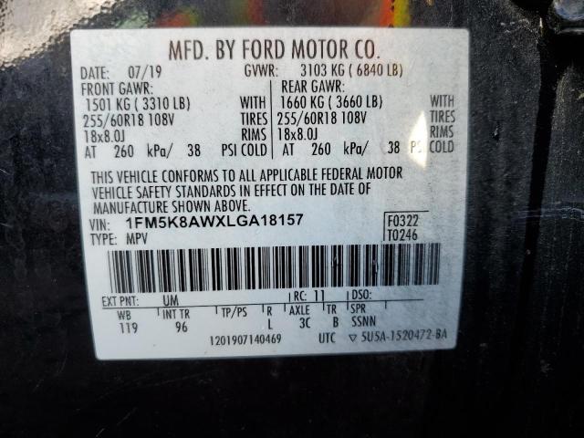 1FM5K8AWXLGA18157 - 2020 FORD EXPLORER POLICE INTERCEPTOR 双色 照片 13