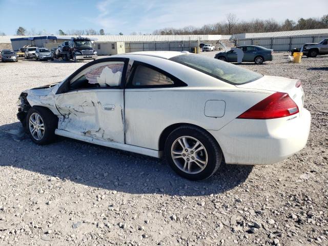 1HGCM72677A018772 - 2007 HONDA ACCORD EX WHITE photo 2