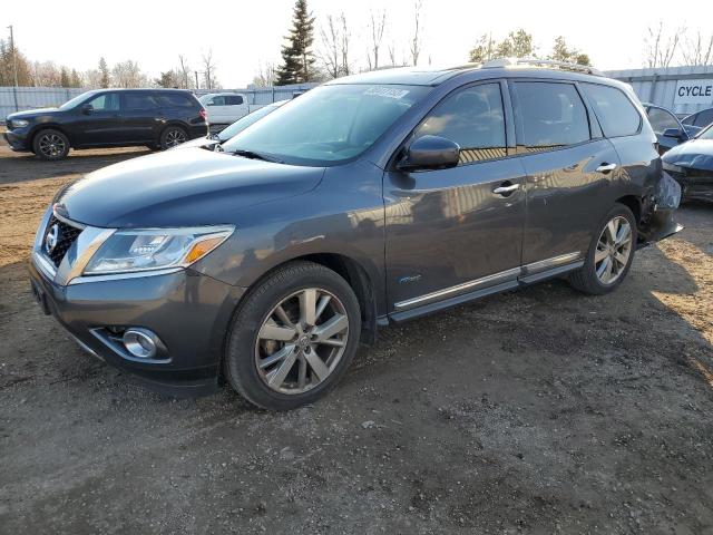 5N1CR2MM0EC643347 - 2014 NISSAN PATHFINDER SV HYBRID GRAY photo 1