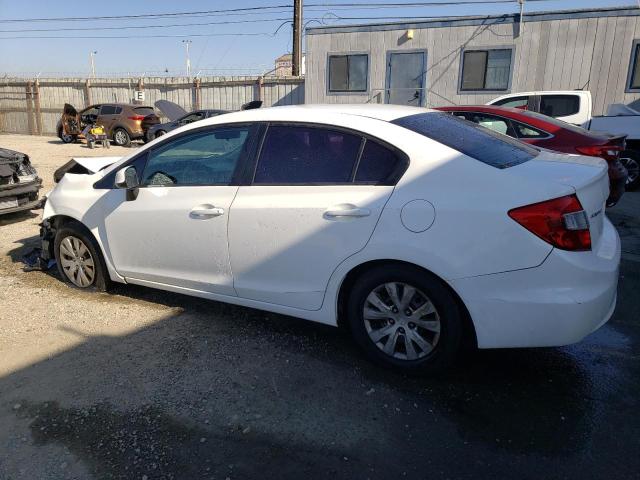 19XFB2F50CE350534 - 2012 HONDA CIVIC LX WHITE photo 2