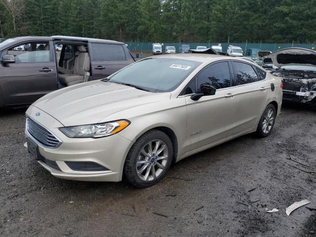 3FA6P0LU3HR323724 - 2017 FORD FUSION SE HYBRID GOLD photo 1