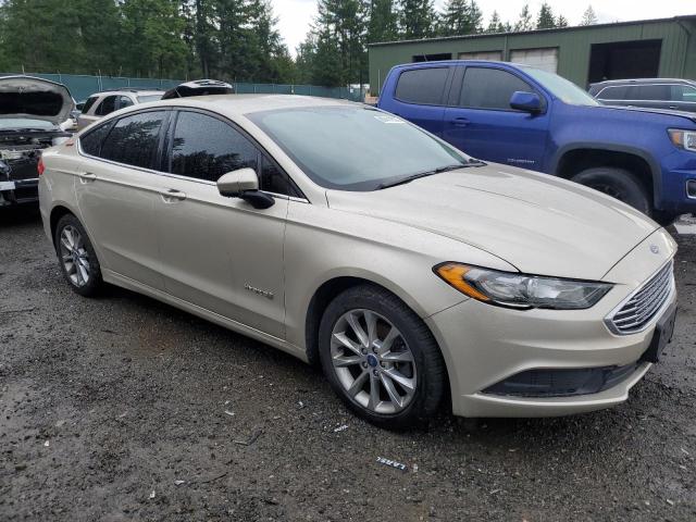 3FA6P0LU3HR323724 - 2017 FORD FUSION SE HYBRID GOLD photo 4