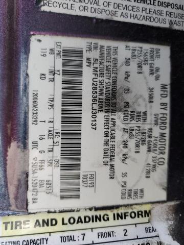 5LMFU28536LJ30137 - 2006 LINCOLN NAVIGATOR იასამნისფერი ფოტო 14