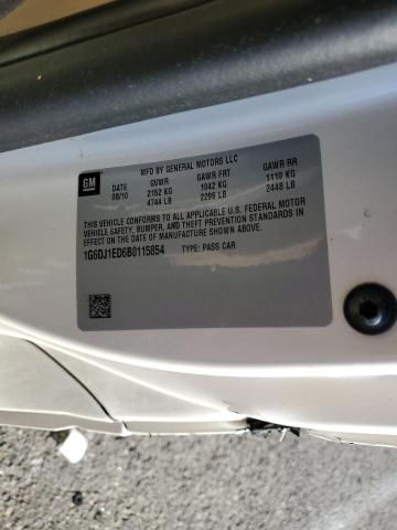 1G6DJ1ED6B0115854 - 2011 CADILLAC CTS PERFORMANCE COLLECTION Білий фото 12