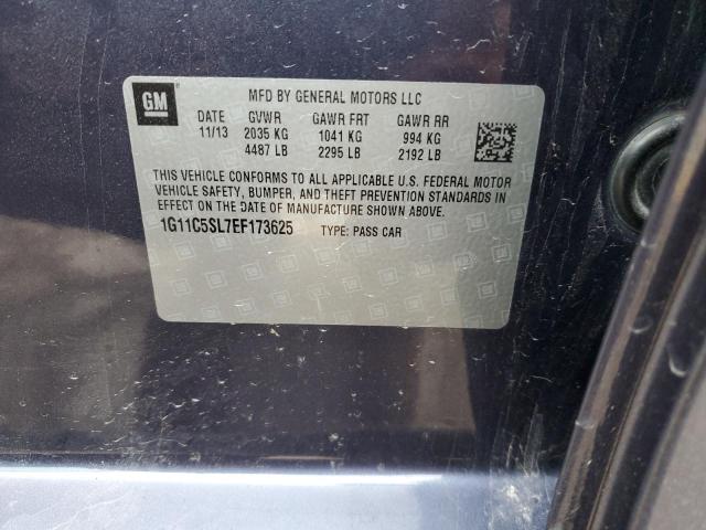 1G11C5SL7EF173625 - 2014 CHEVROLET MALIBU 1LT Көк фото 12