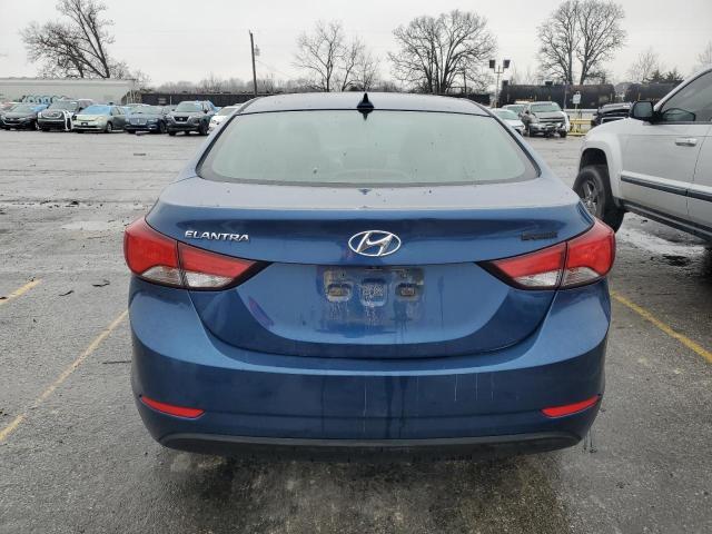 KMHDH4AE7GU527902 - 2016 HYUNDAI ELANTRA SE BLUE photo 6