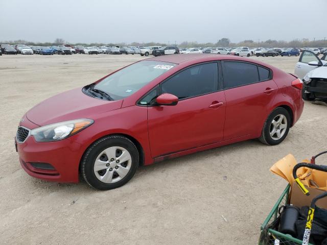 KNAFK4A61G5595370 - 2016 KIA FORTE LX RED photo 1