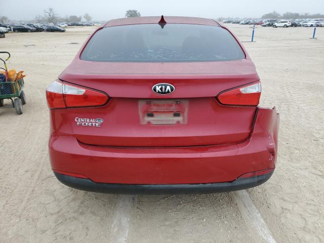 KNAFK4A61G5595370 - 2016 KIA FORTE LX RED photo 6