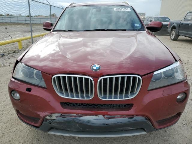 5UXWX9C56E0D31854 - 2014 BMW X3 XDRIVE28I RED photo 5