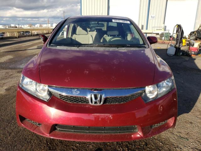 1HGFA16559L000444 - 2009 HONDA CIVIC LX BURGUNDY photo 5