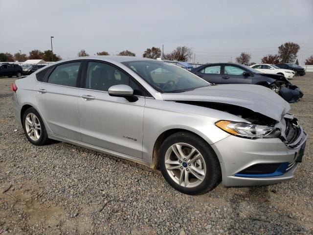 3FA6P0LU4JR167988 - 2018 FORD FUSION SE HYBRID SILVER photo 4