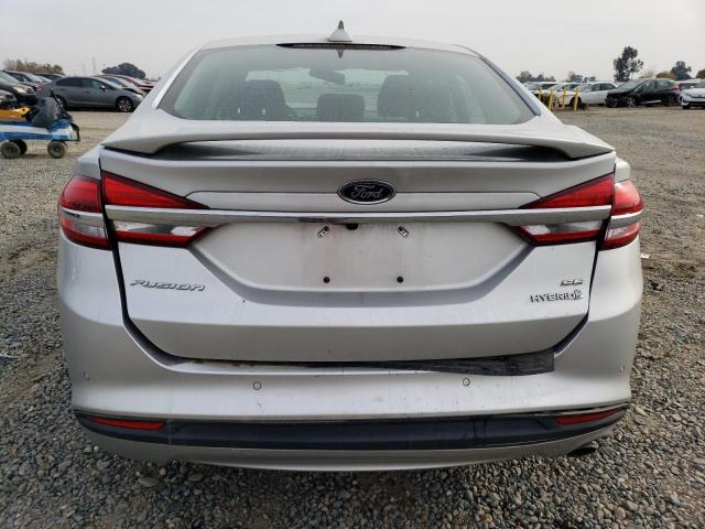 3FA6P0LU4JR167988 - 2018 FORD FUSION SE HYBRID SILVER photo 6