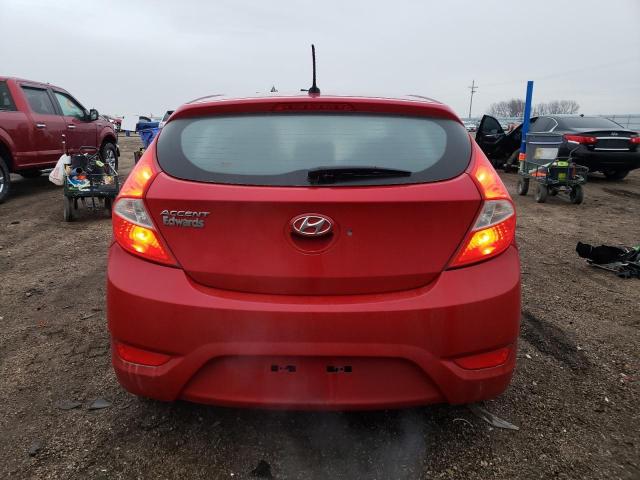 KMHCT5AE4EU154699 - 2014 HYUNDAI ACCENT GLS RED photo 6