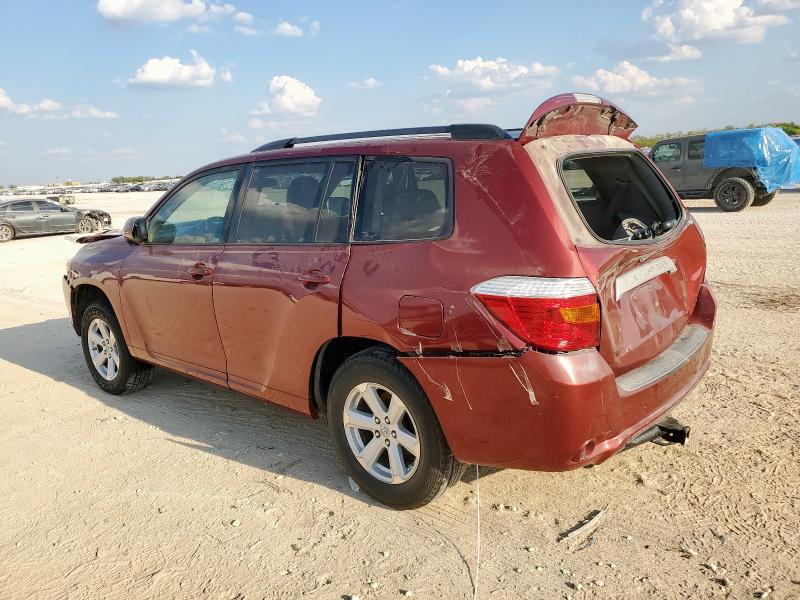 5TDZA3EHXAS003622 - 2010 TOYOTA HIGHLANDER RED photo 2