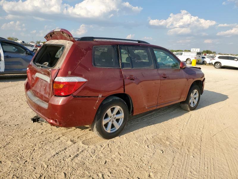 5TDZA3EHXAS003622 - 2010 TOYOTA HIGHLANDER RED photo 3
