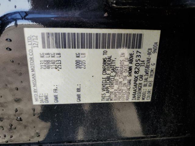 1N4AA5AP4DC820537 - 2013 NISSAN MAXIMA S BLACK photo 13