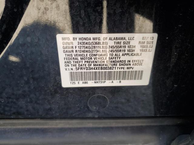 5FRYD3H4XEB003821 - 2014 ACURA MDX TECHNOLOGY Noir photo 13