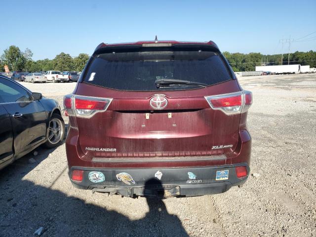 5TDJKRFH7GS322030 - 2016 TOYOTA HIGHLANDER XLE BURGUNDY photo 6