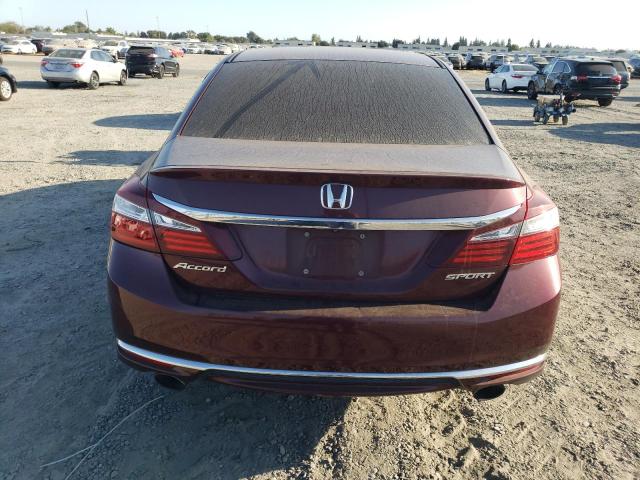 1HGCR2F50HA241730 - 2017 HONDA ACCORD SPORT ბურგუნდია ფოტო 6