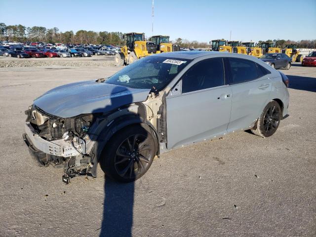 SHHFK7H98JU204174 - 2018 HONDA CIVIC SPORT TOURING GRAY photo 1