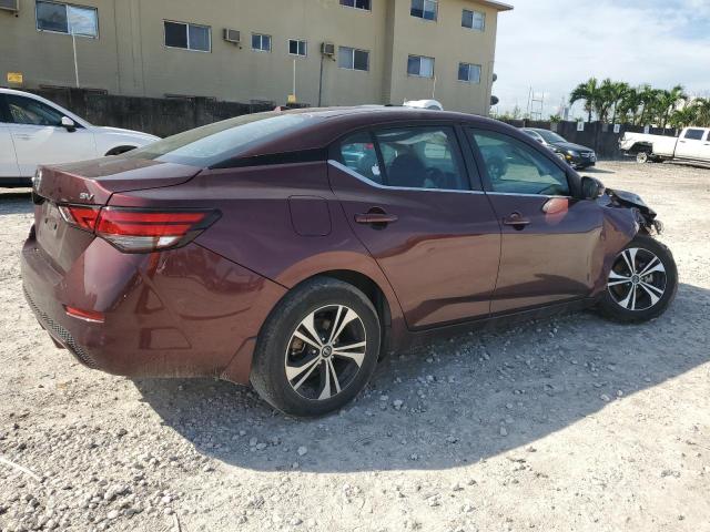 3N1AB8CV9LY264576 - 2020 NISSAN SENTRA SV MAROON photo 3