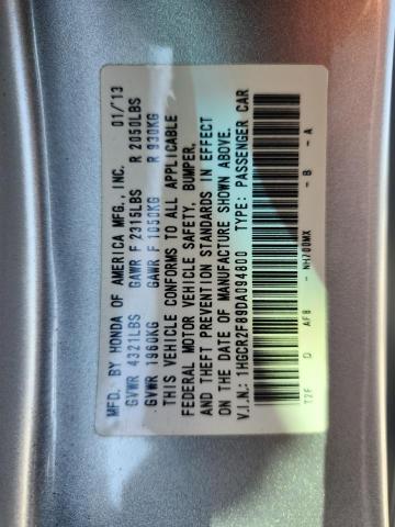 1HGCR2F89DA094800 - 2013 HONDA ACCORD EXL 银色 照片 12