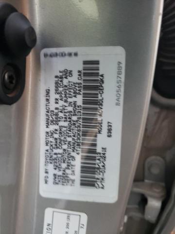 4T1BE30K63U761315 - 2003 TOYOTA CAMRY LE SILVER photo 12