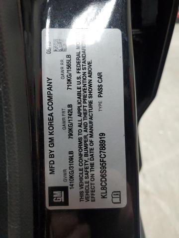 KL8CD6S95FC788919 - 2015 CHEVROLET SPARK 1LT BLACK photo 12