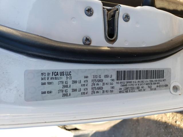 1C6RR7LM2GS111868 - 2016 RAM 1500 SLT WHITE photo 12