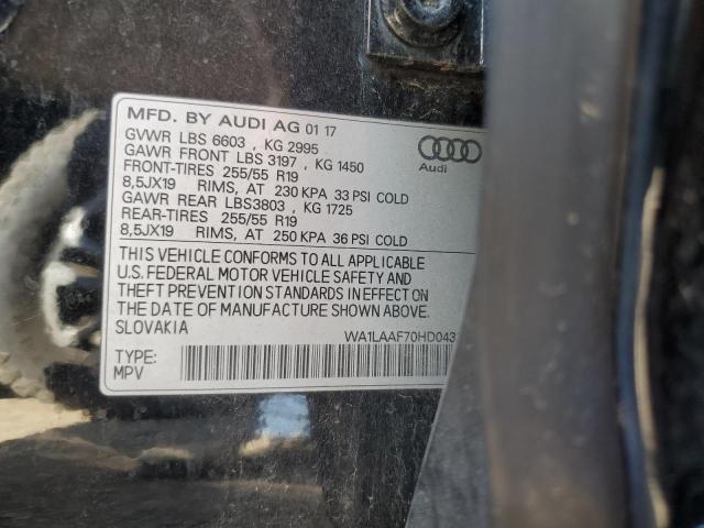 WA1LAAF70HD043384 - 2017 AUDI Q7 PREMIUM PLUS Schwarz Foto 13