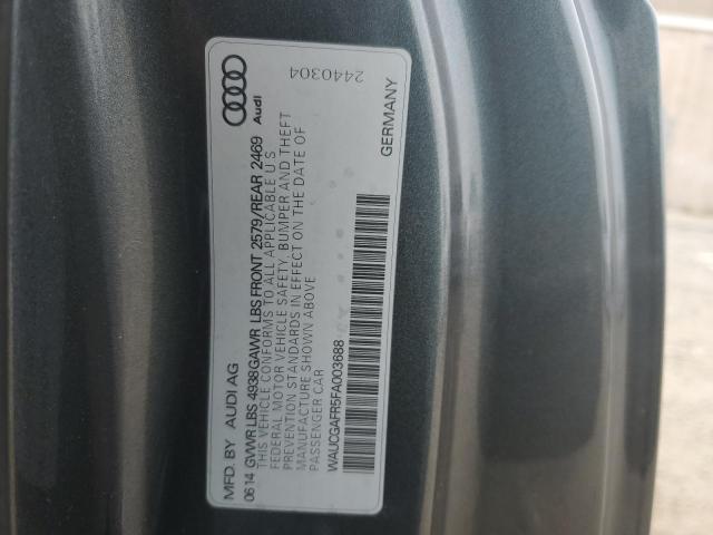 WAUCGAFR5FA003688 - 2015 AUDI S5 PREMIUM PLUS ნაცრისფერი ფოტო 12