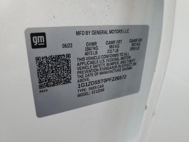 1G1ZD5ST0PF226572 - 2023 CHEVROLET MALIBU LT WHITE photo 13