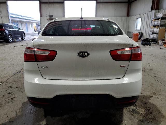 KNADM4A31F6434162 - 2015 KIA RIO LX WHITE photo 6