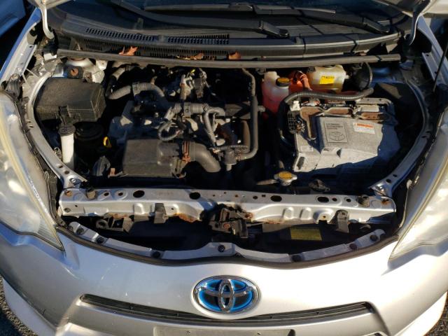 JTDKDTB39D1542686 - 2013 TOYOTA PRIUS C SILVER photo 11