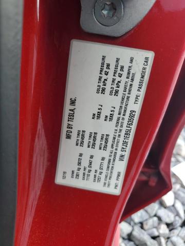 5YJ3E1EB5LF635929 - 2020 TESLA MODEL 3 Qırmızı foto 12