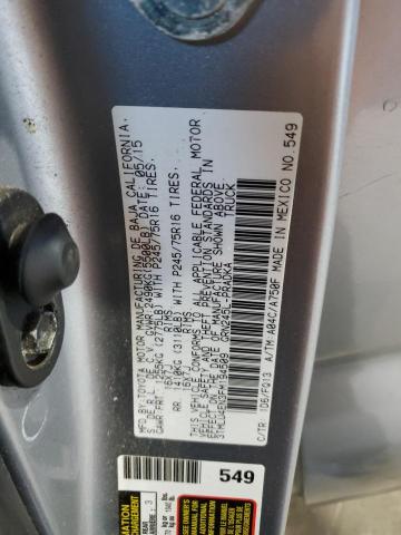 3TMLU4EN3FM194509 - 2015 TOYOTA TACOMA DOUBLE CAB 银色 照片 12