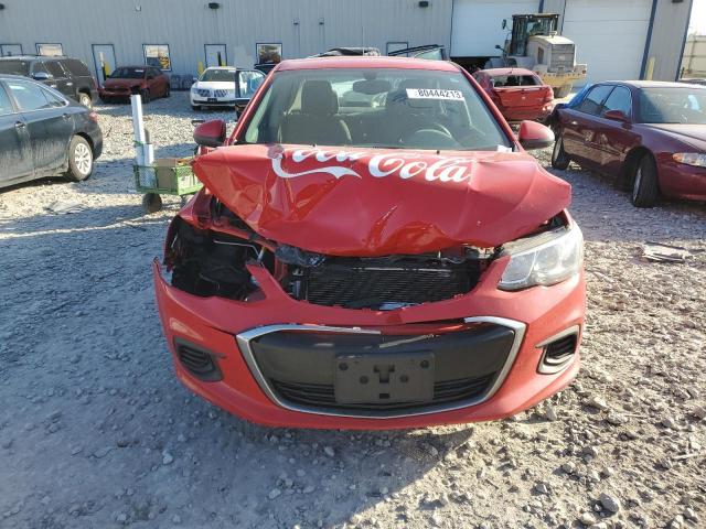 1G1JD5SH1H4128642 - 2017 CHEVROLET SONIC LT RED photo 5